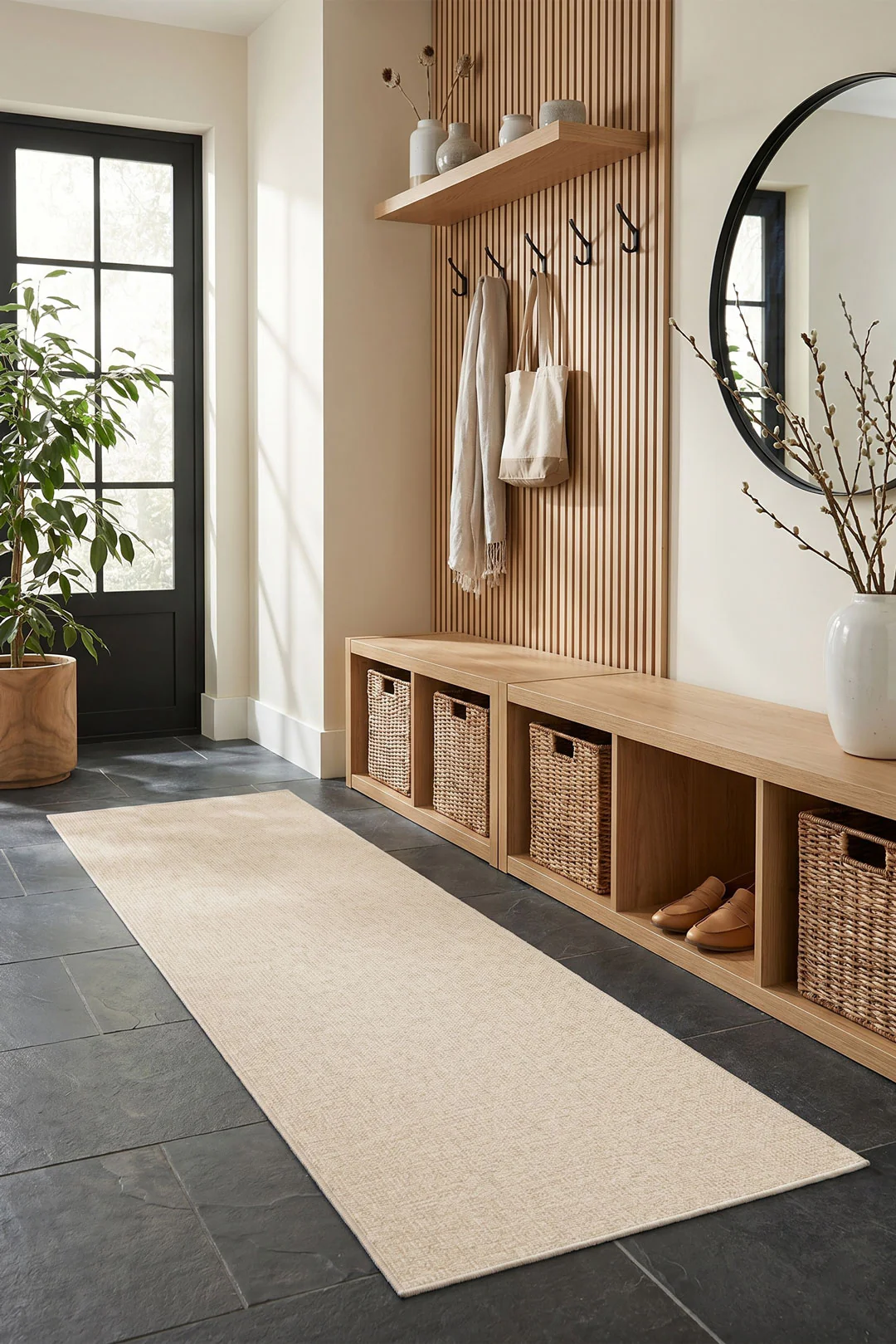 Jute-Haptik Mono Creme Teppich - Image 10