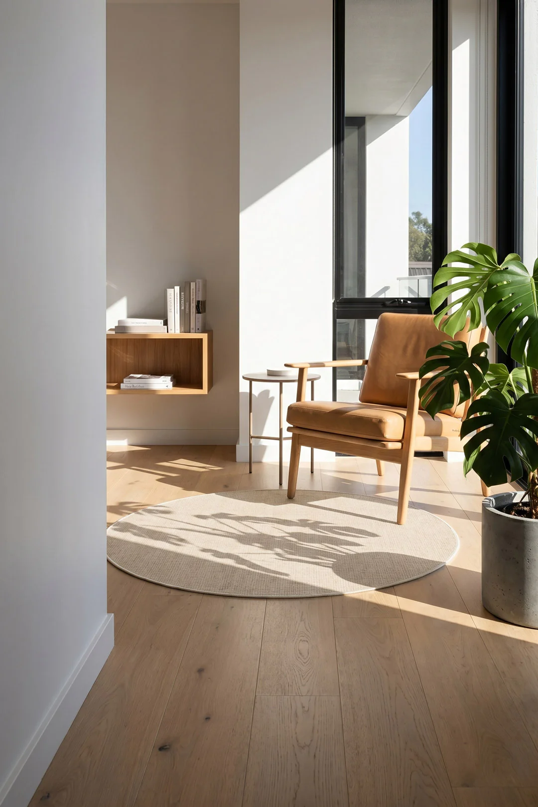 Jute-Haptik Mono Creme Teppich - Image 14