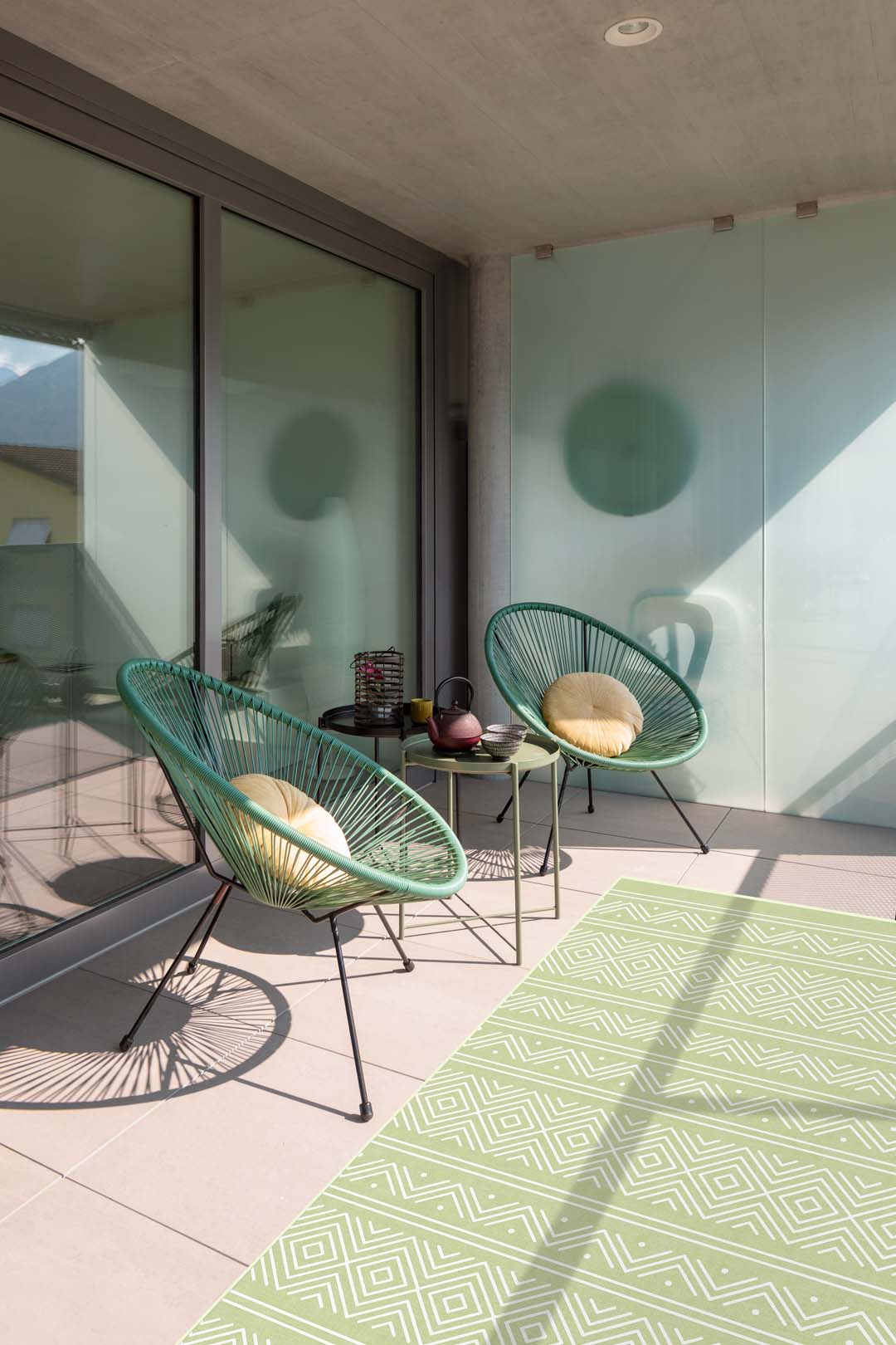 Outdoor Aztek Grün Teppich - Image 4